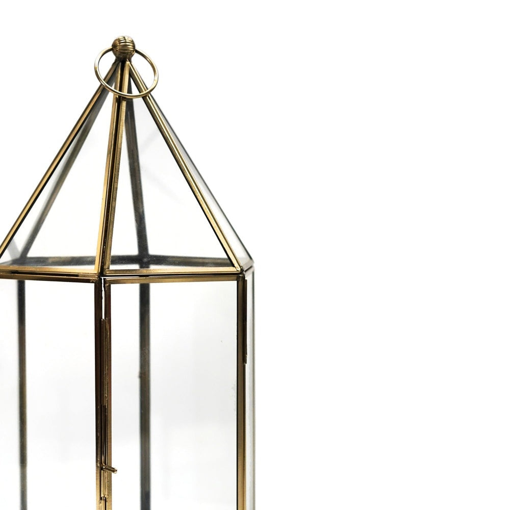 Product photograph of Ivyline Glasshouse Terrarium Antique Brass from Olivia's.