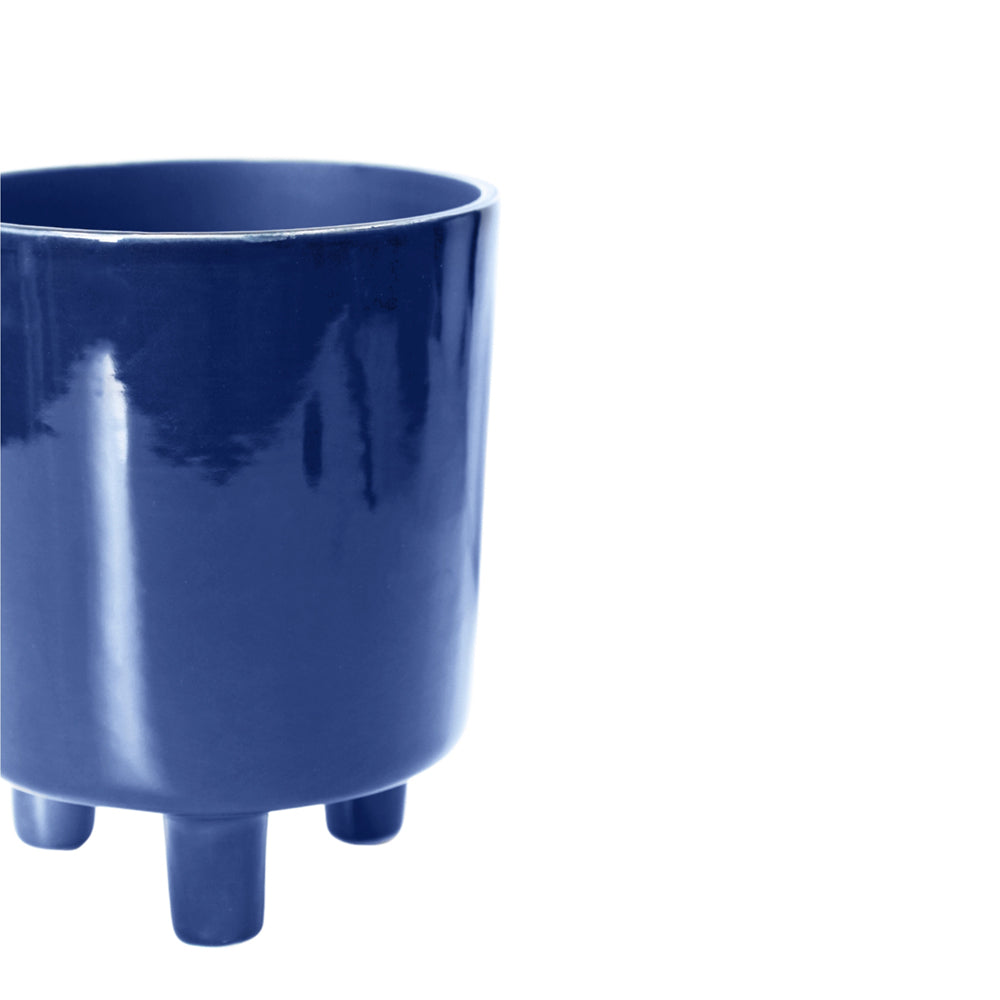 Product photograph of Ivyline Pisa Navy Planter Blue from Olivia's.
