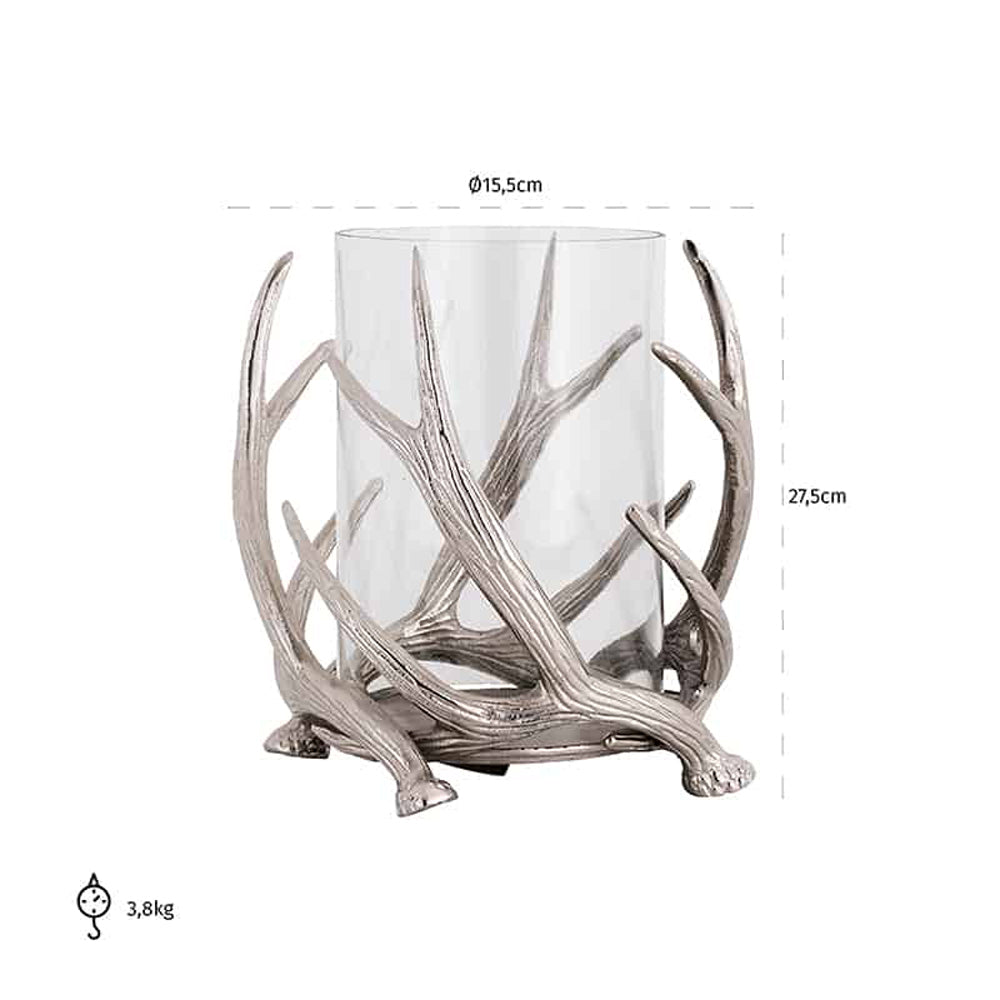 Product photograph of Richmond Macy Silver Candle Holder from Olivia's
