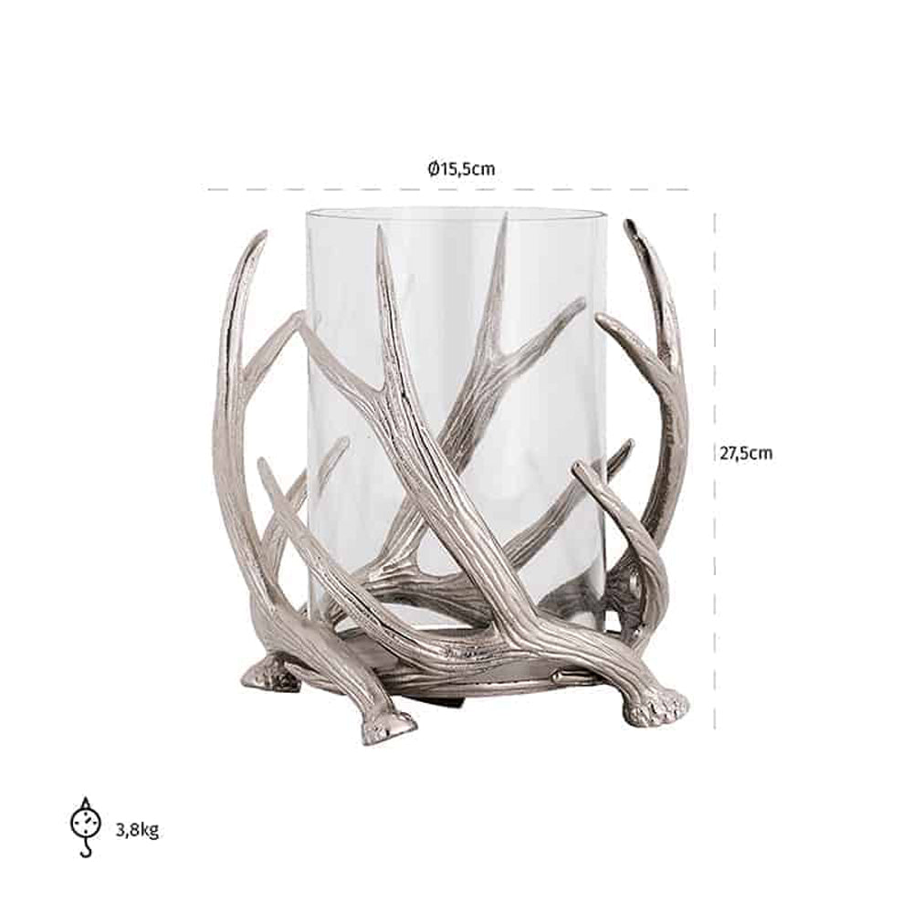 Product photograph of Richmond Macy Silver Candle Holder from Olivia's.