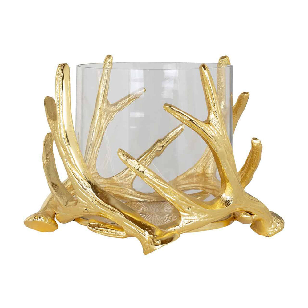 Product photograph of Richmond Harvey Gold Candle Holder from Olivia's