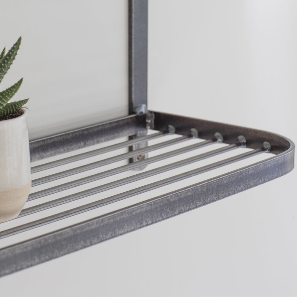 Product photograph of Garden Trading Farringdon Double Wall Shelf In Steel from Olivia's.
