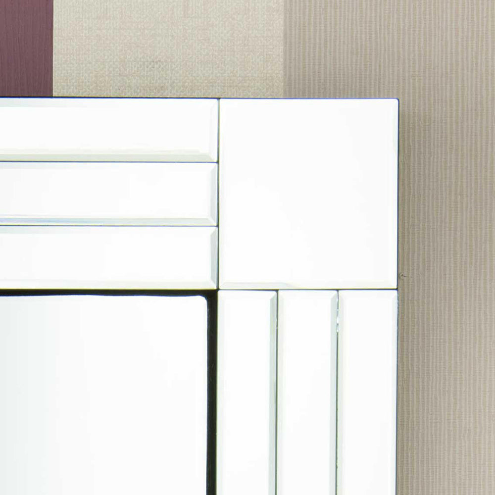 Product photograph of Olivia S Miller Tripe Bevelled Full Length Mirror - 174 X 85cm from Olivia's.