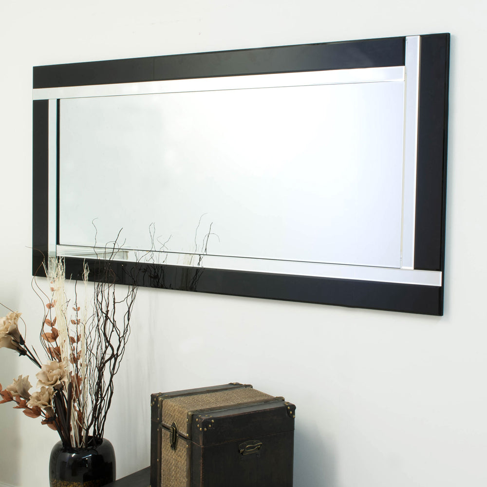 Product photograph of Olivia S Arton Full Length Mirror In Black - 174 X 85cm from Olivia's