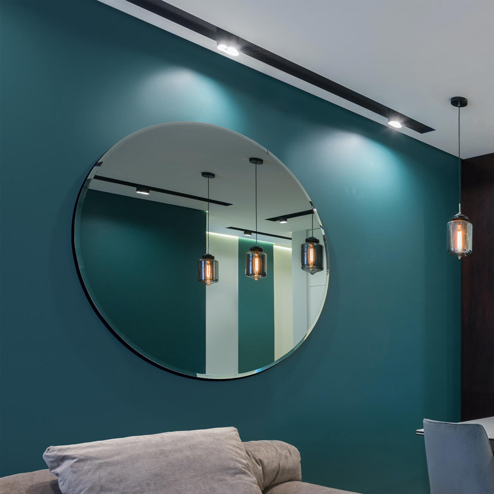 Product photograph of Olivia S Aston 120cm Bevelled Glass Round Mirror from Olivia's.