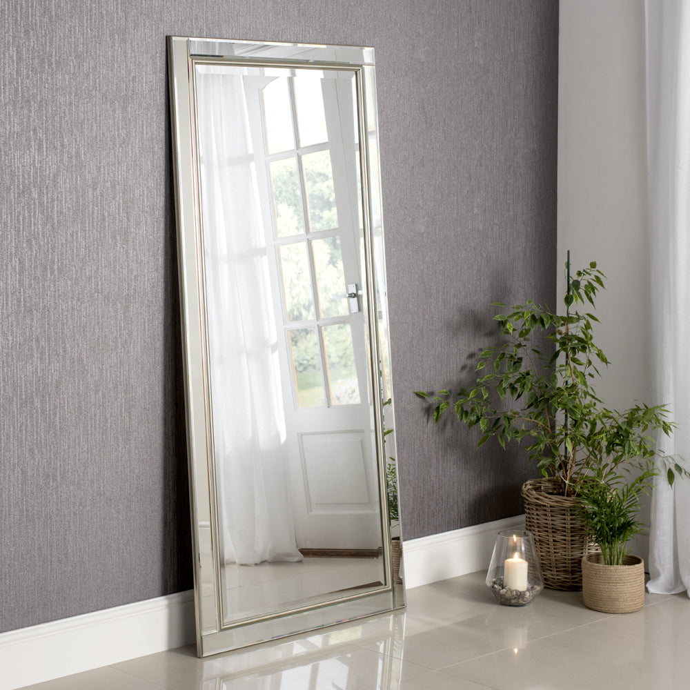 Product photograph of Olivia S Yao Leaner Mirror In Silver from Olivia's