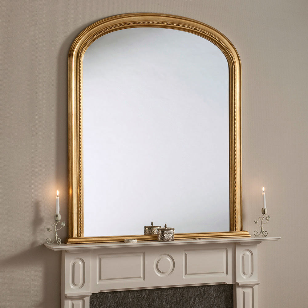 Product photograph of Olivia S Yidu Arched Wall Mirror In Gold Extra Large from Olivia's.
