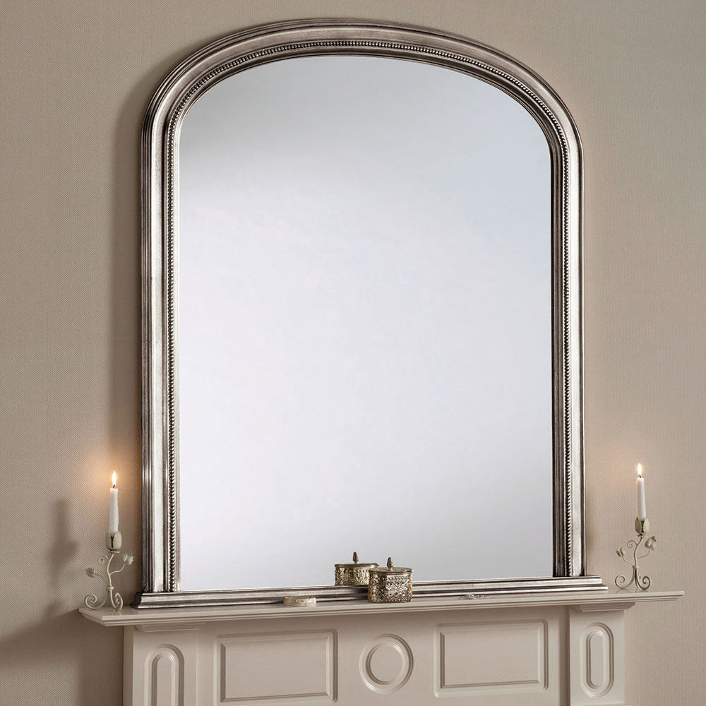 Product photograph of Olivia S Yidu Arched Wall Mirror In Silver Extra Large from Olivia's.