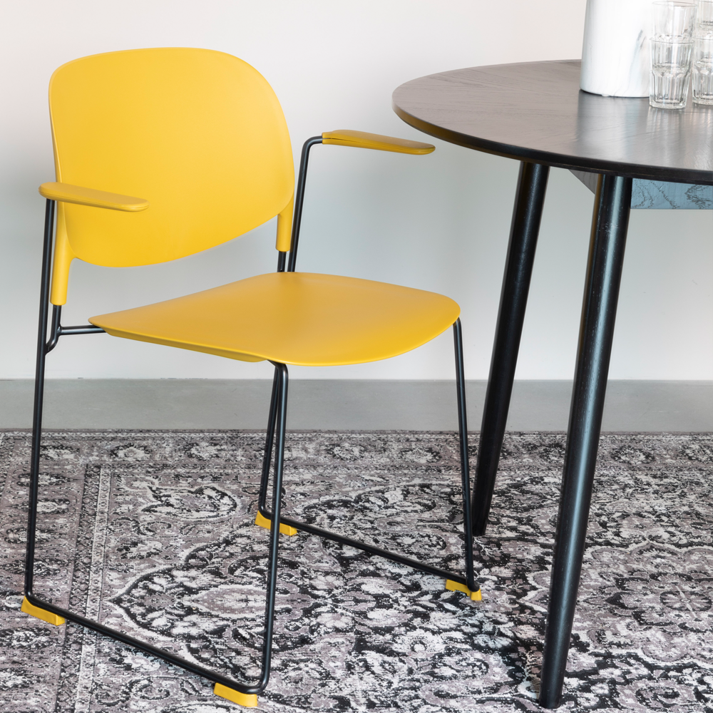 Product photograph of Olivia S Nordic Living Collection - Set Of 4 Sven Stackable Dining Chairs In Orche from Olivia's.