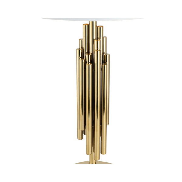 Product photograph of Liang Eimil Linden Table Lamp Polished Brass from Olivia's.