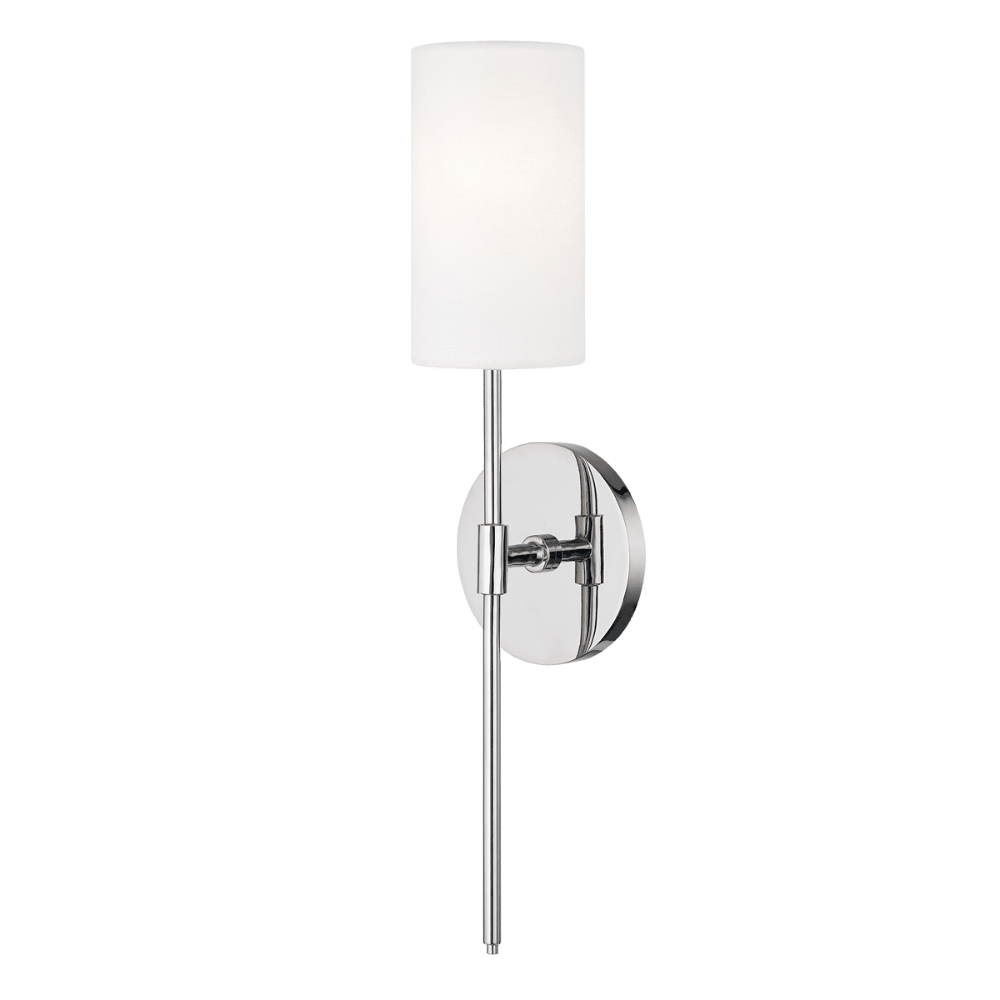 Product photograph of Hudson Valley Lighting Olivia 1 Light Wall Sconce In Polished Nickel from Olivia's