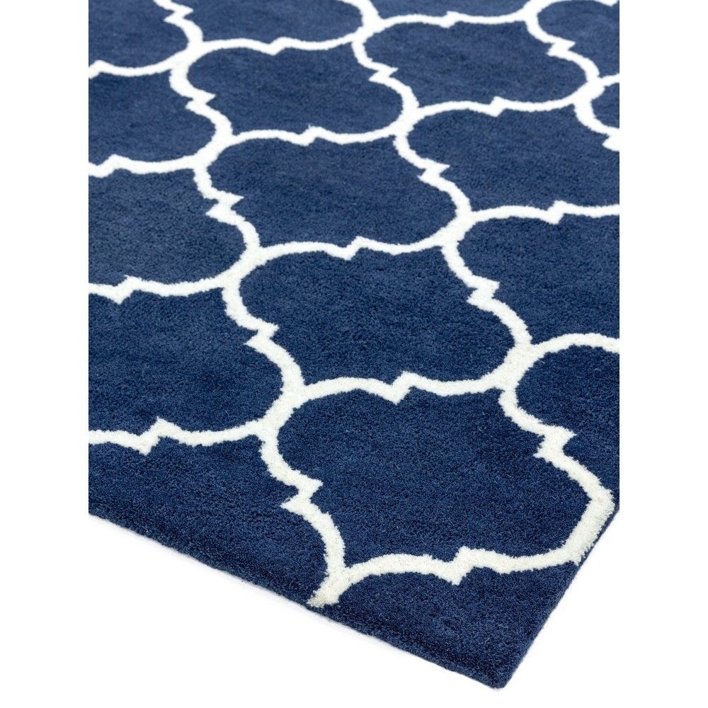 Product photograph of Asiatic Carpets Albany Handtufted Rug Ogee Blue 80 X 150 from Olivia's.