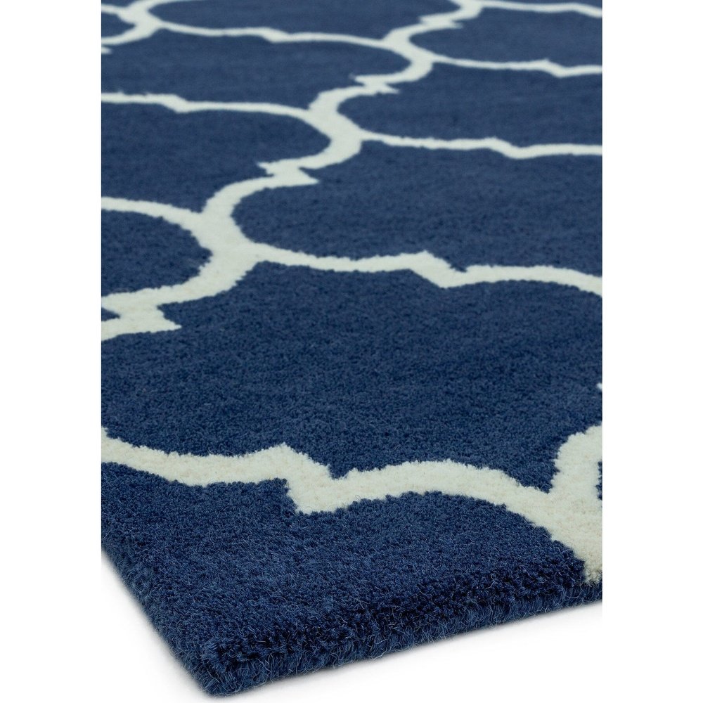 Product photograph of Asiatic Carpets Albany Handtufted Rug Ogee Blue 200 X 290 from Olivia's.