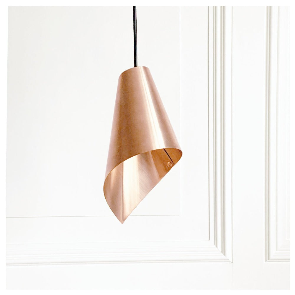 Product photograph of Arcform Lighting - Arc Single Pendant Light In Brushed Copper Maxi from Olivia's
