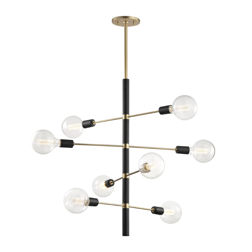 Product photograph of Hudson Valley Lighting Astrid Chandelier In Aged Brass 8 Light from Olivia's.