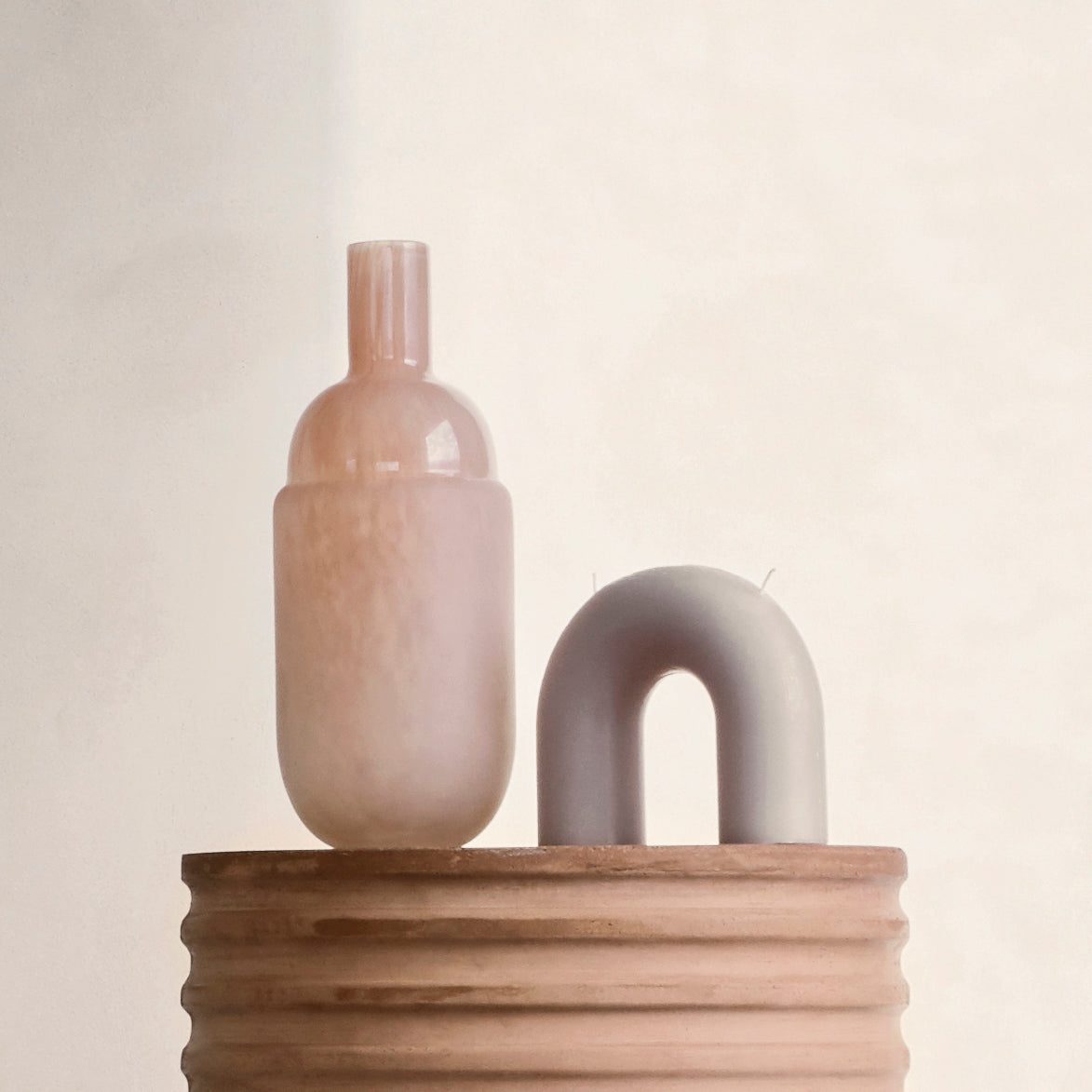 Product photograph of Broste Copenhagen Bend Candle Rainy Day from Olivia's.