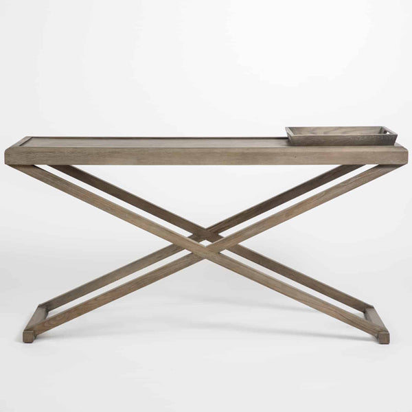 Product photograph of Di Designs Bentley Console Table - Grey Aged Oak from Olivia's.