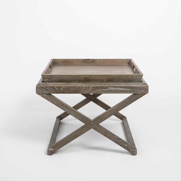 Product photograph of Di Designs Bentley End Table - Grey Aged Oak from Olivia's.