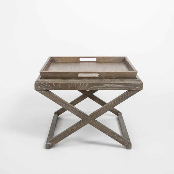 Product photograph of Di Designs Bentley End Table - Grey Aged Oak from Olivia's.