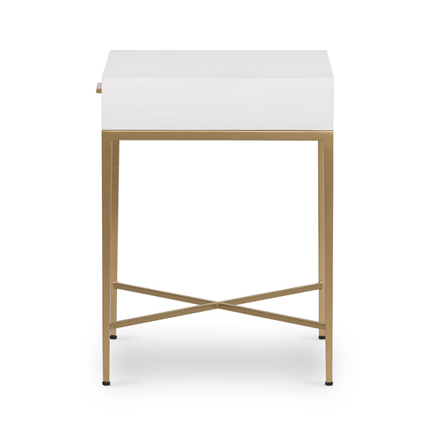 Product photograph of Olivia S Berkeley White Bedside Table from Olivia's.
