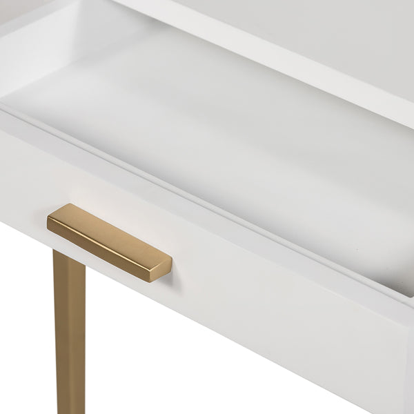 Product photograph of Olivia S Berkeley White Bedside Table from Olivia's.