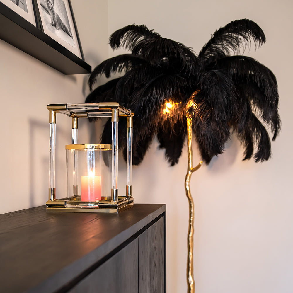 Product photograph of Richmond Burlesque Black Floor Lamp from Olivia's.