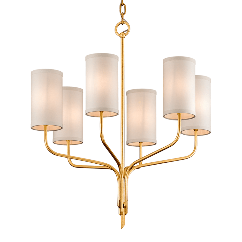 Hudson Valley Lighting Juniper Chandelier In Textured Gold Leaf 10 Light