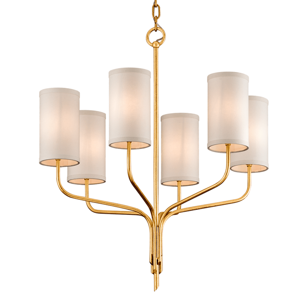 Product photograph of Hudson Valley Lighting Juniper Chandelier In Textured Gold Leaf 10 Light from Olivia's