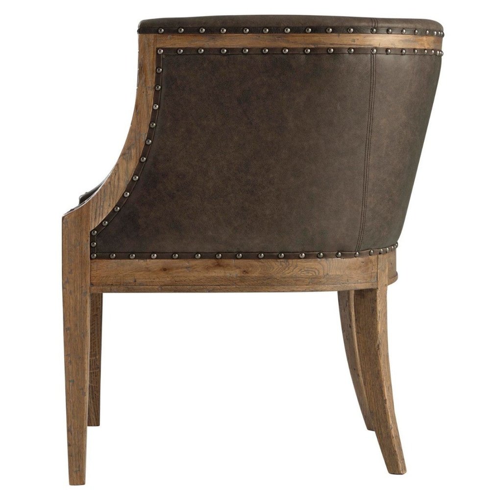 Product photograph of Theodore Alexander Orlando Accent Chair In Leather from Olivia's.