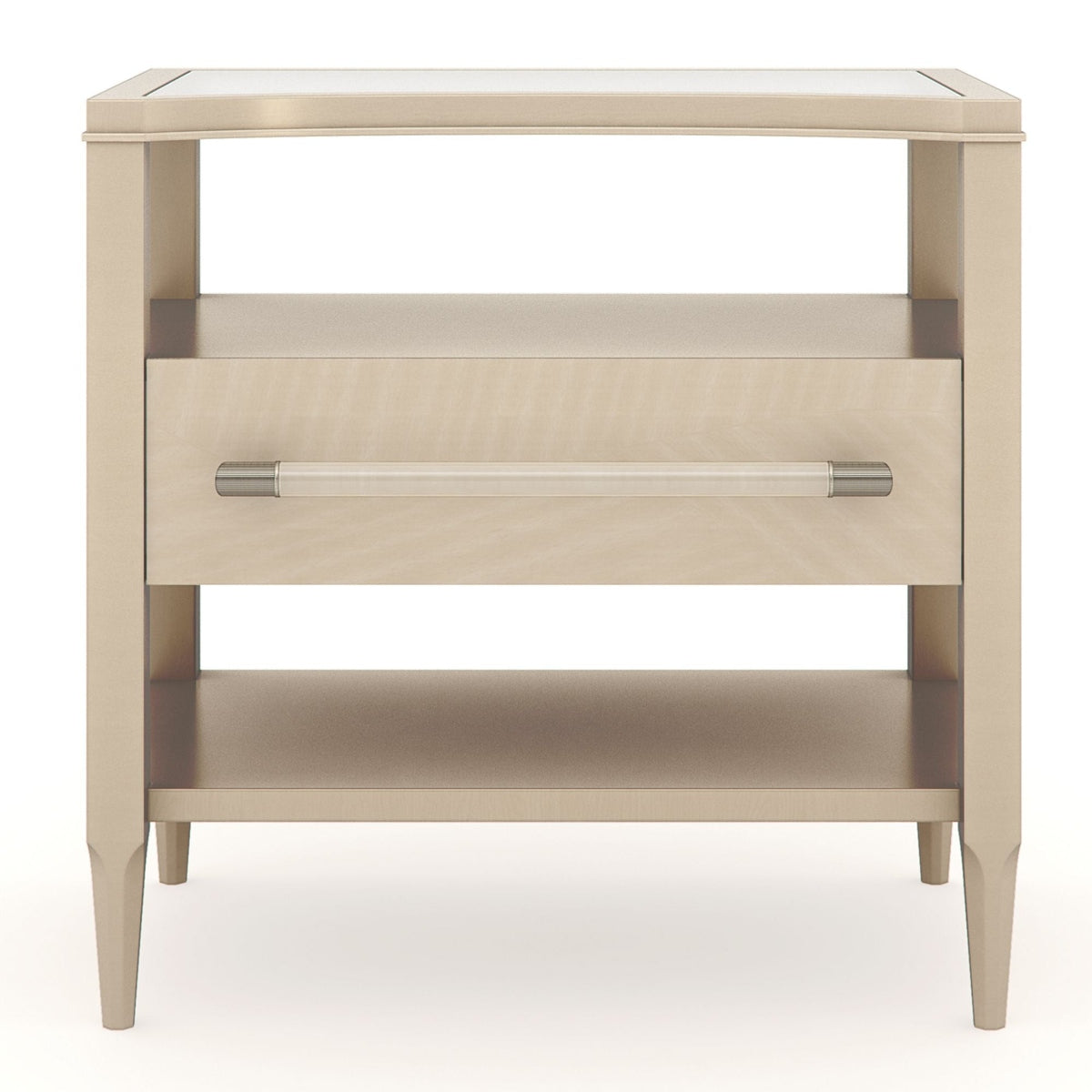 Product photograph of Caracole Classic Clearly Open Bedside Table from Olivia's.