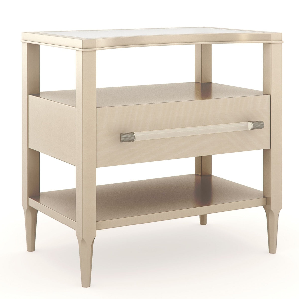Product photograph of Caracole Classic Clearly Open Bedside Table from Olivia's