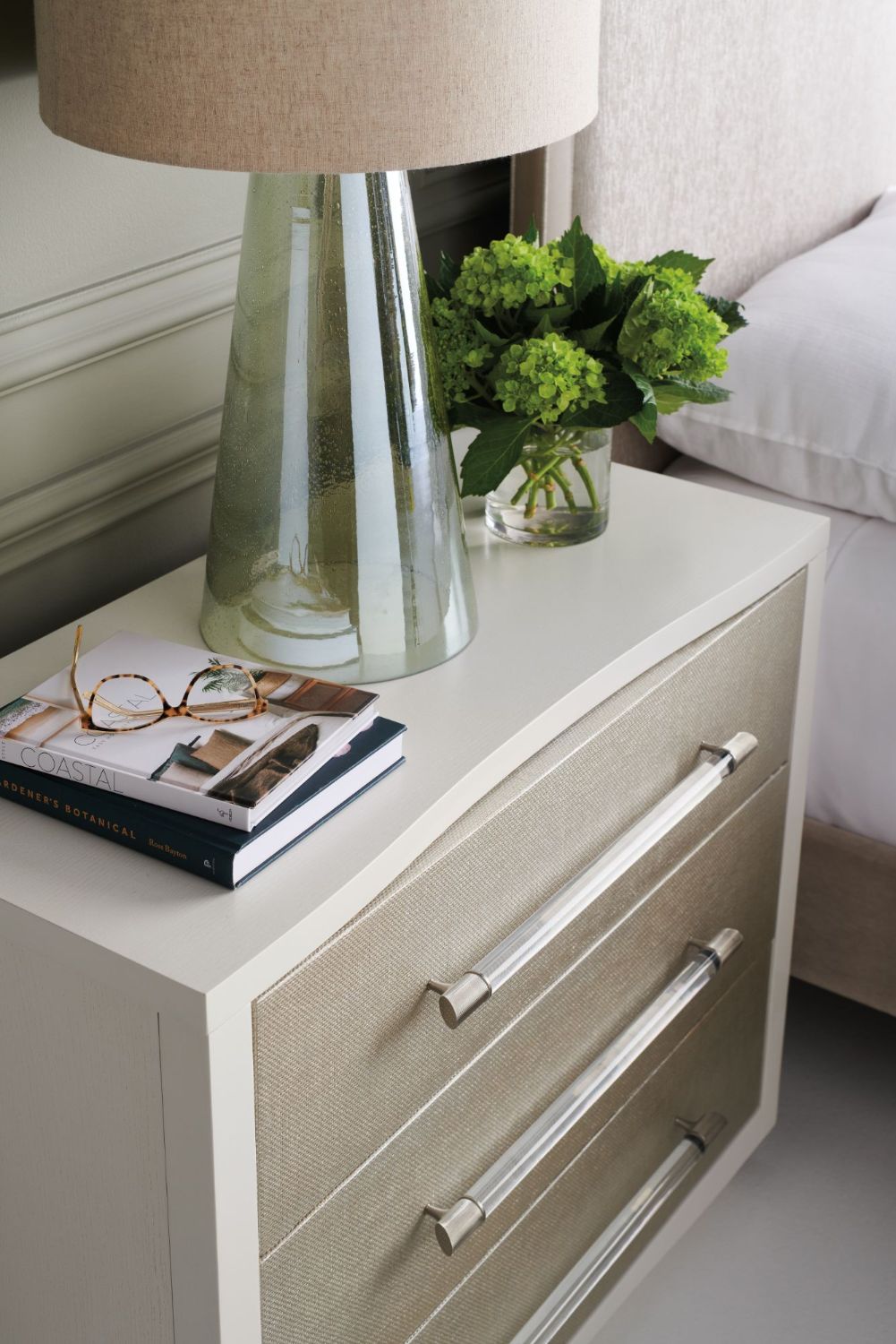 Product photograph of Caracole Classic A Clear Touch Bedside Table from Olivia's.