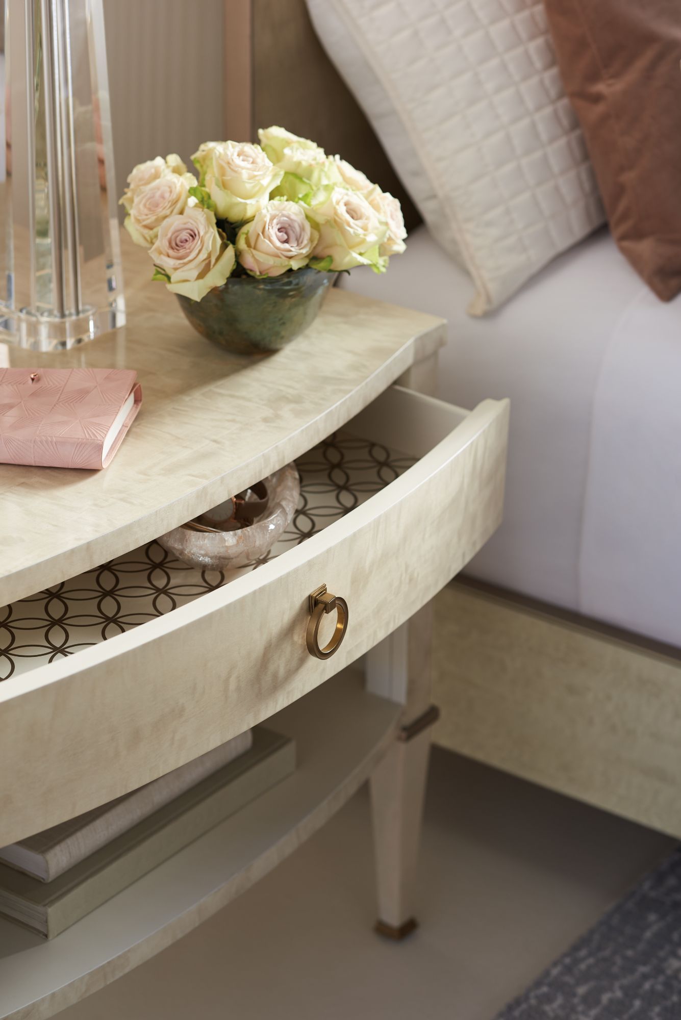 Product photograph of Caracole Classic Stand By Me Bedside Table from Olivia's.