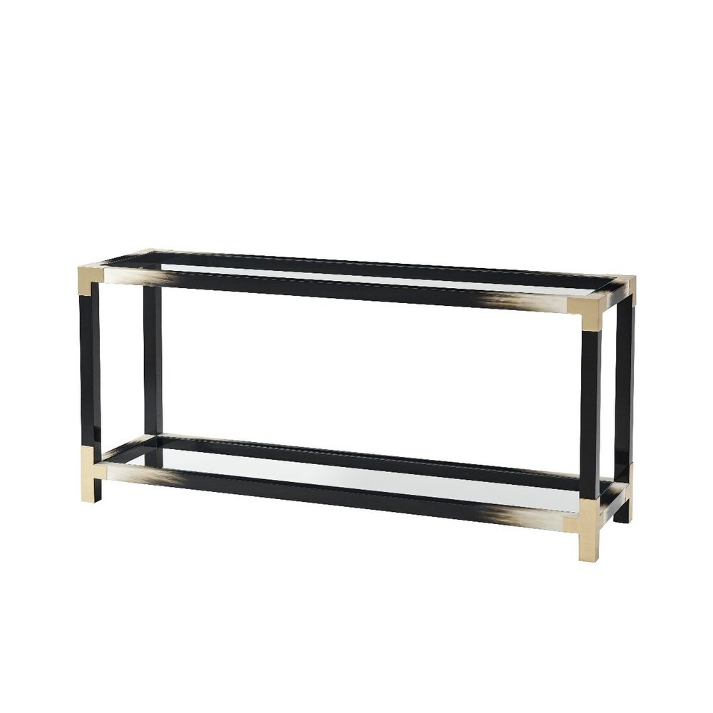 Product photograph of Theodore Alexander Cutting Edge Console Table In Black from Olivia's