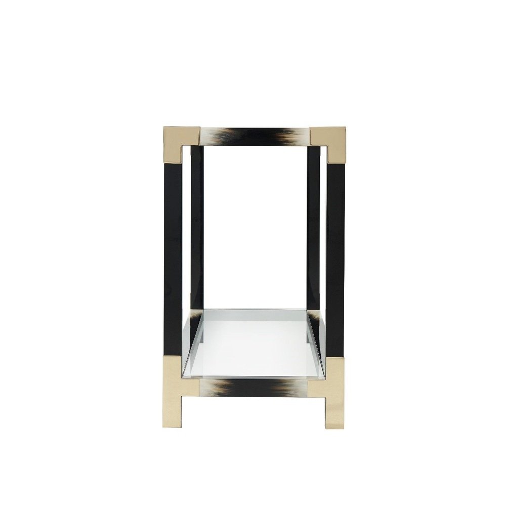 Product photograph of Theodore Alexander Cutting Edge Console Table In Black from Olivia's.