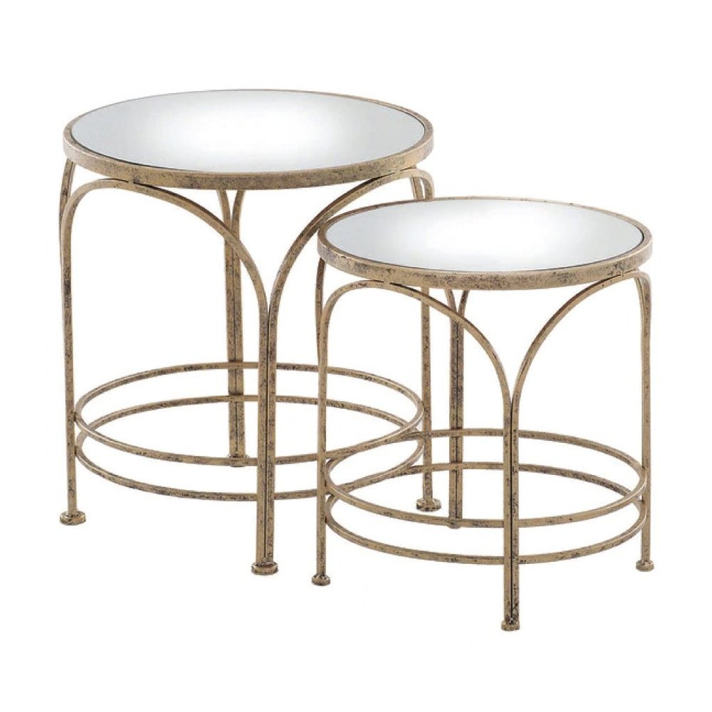 Product photograph of Mindy Brownes Set Of 2 Ethan Mirrored Nest Of Tables from Olivia's