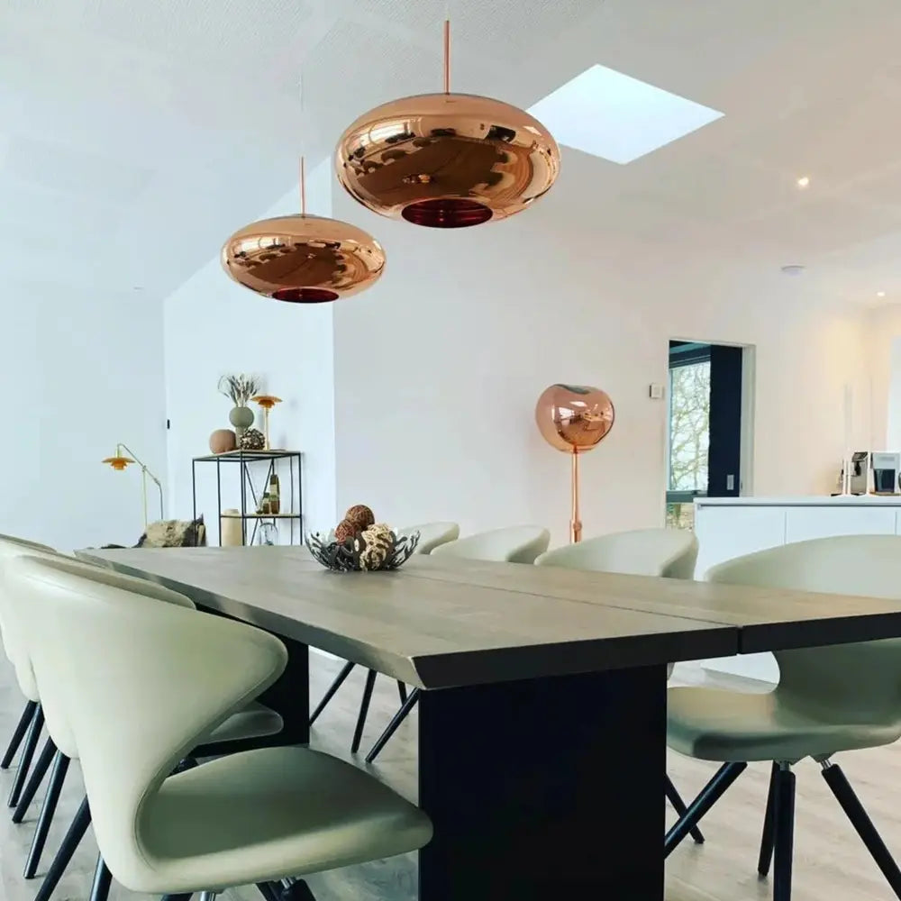 Product photograph of Tom Dixon Melt Floor Light Copper from Olivia's.