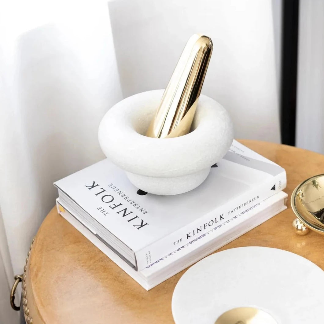 Product photograph of Tom Dixon Stone Pestle And Mortar from Olivia's.