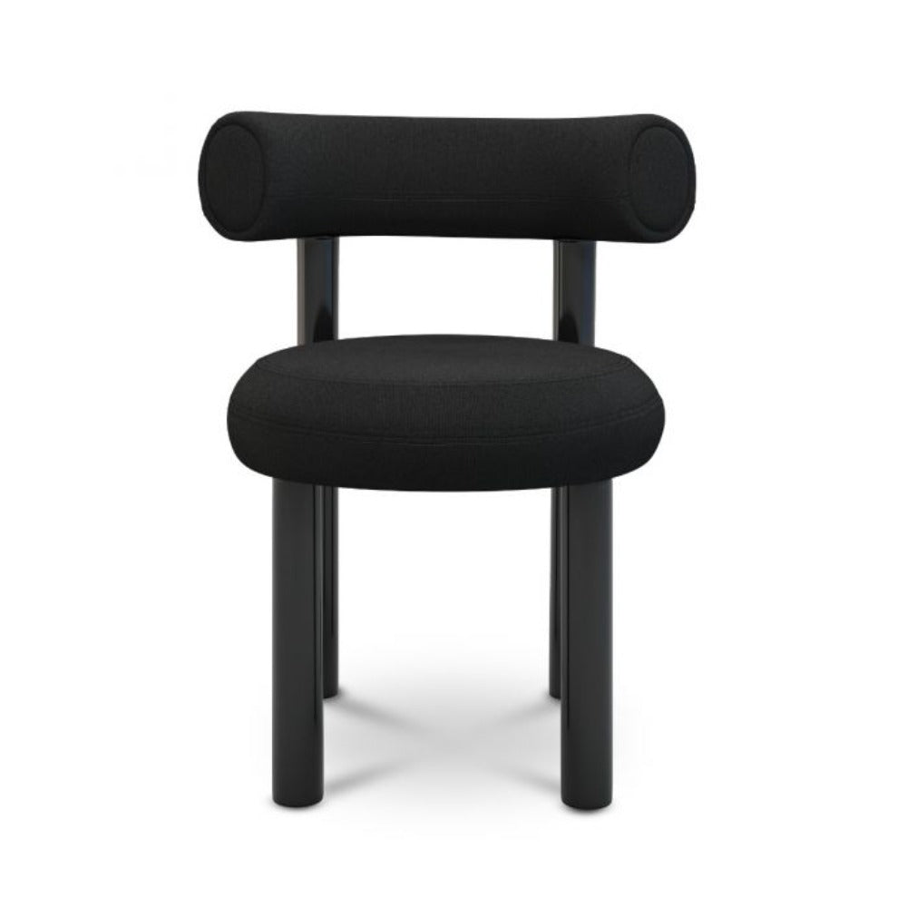 Product photograph of Tom Dixon Fat Dining Chair In Black from Olivia's