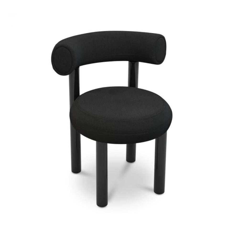Product photograph of Tom Dixon Fat Dining Chair In Black from Olivia's.