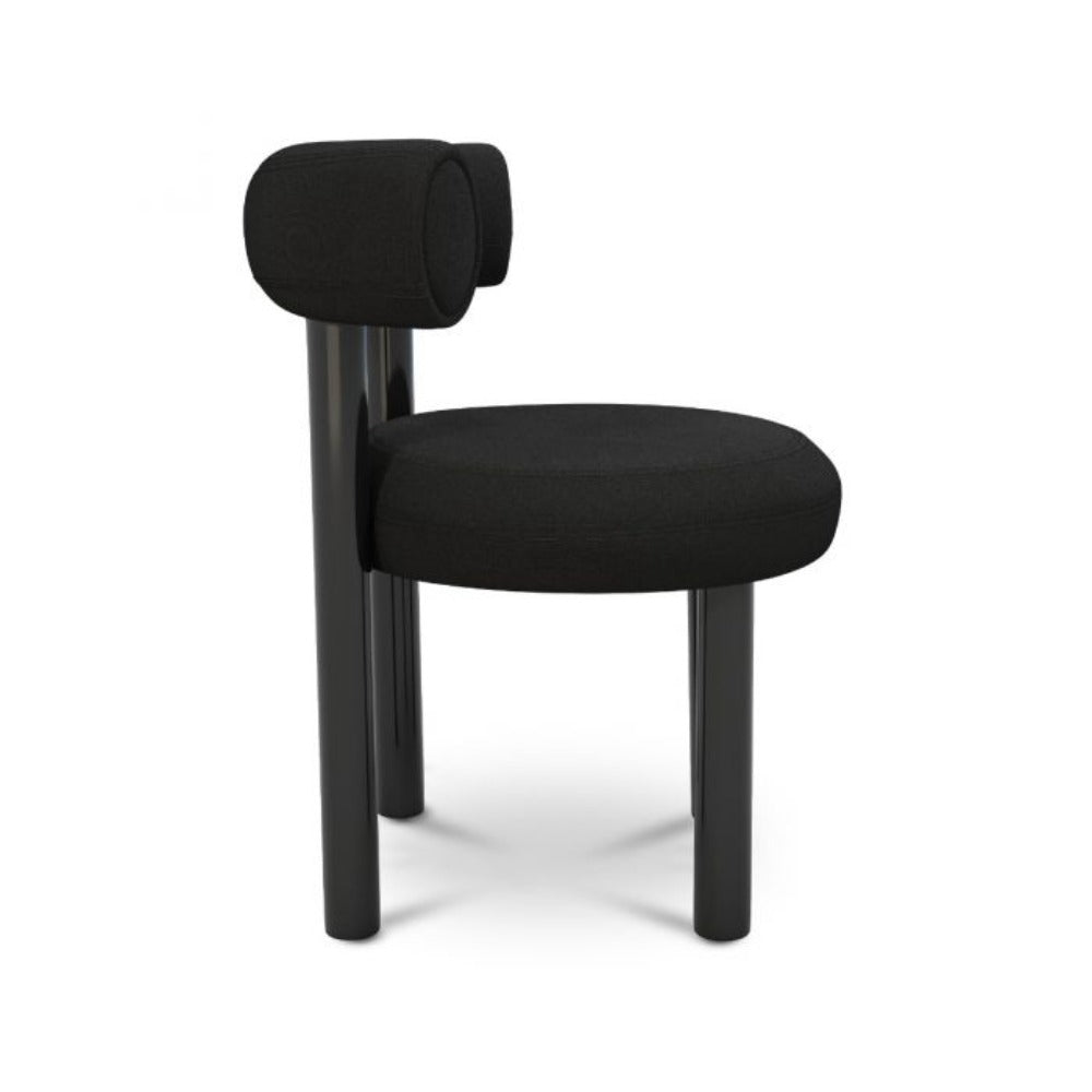 Product photograph of Tom Dixon Fat Dining Chair In Black from Olivia's.