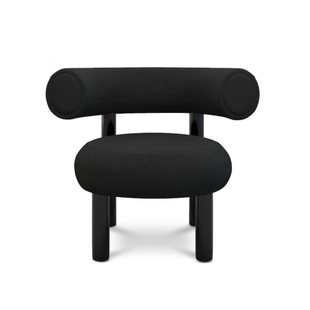 Product photograph of Tom Dixon Fat Lounge Chair In Black from Olivia's