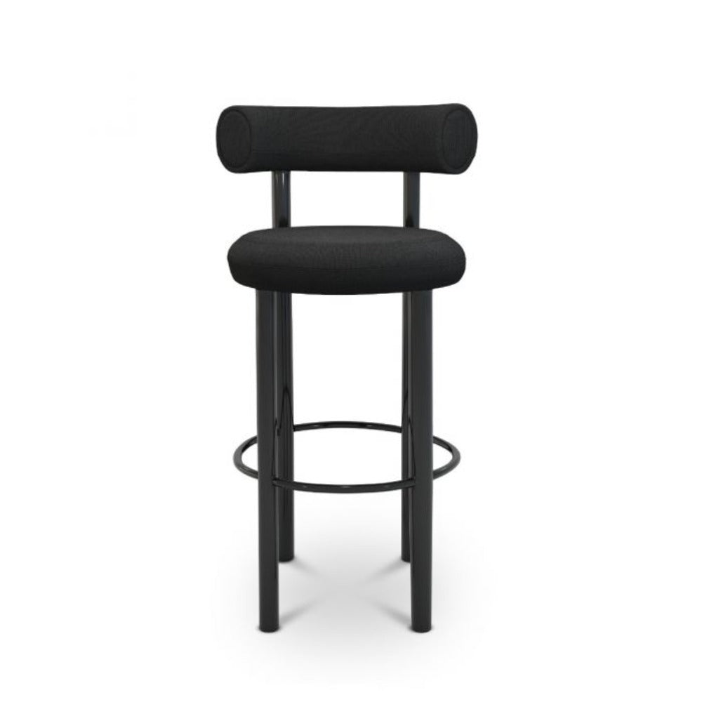 Product photograph of Tom Dixon Fat Bar Stool In Black from Olivia's