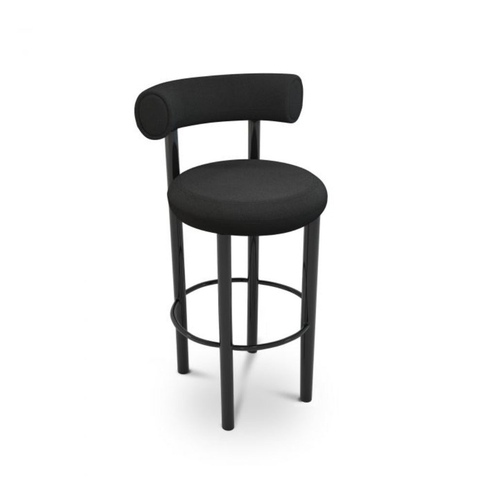 Product photograph of Tom Dixon Fat Bar Stool In Black from Olivia's.