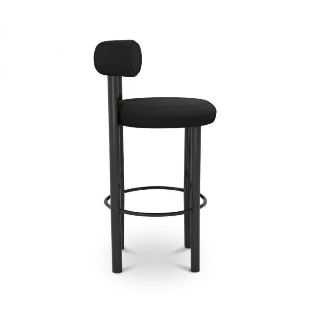 Product photograph of Tom Dixon Fat Bar Stool In Black from Olivia's.