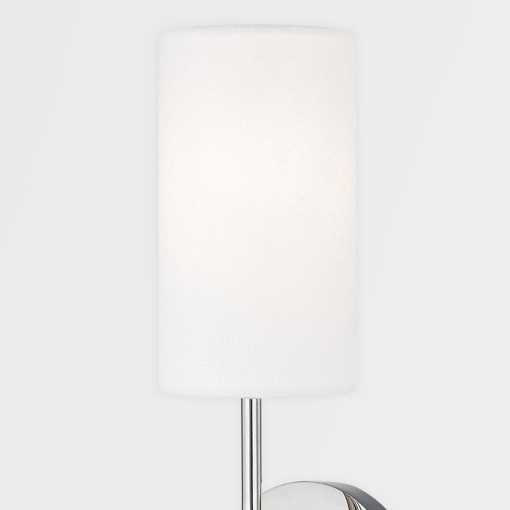 Product photograph of Hudson Valley Lighting Olivia 1 Light Wall Sconce In Polished Nickel from Olivia's.