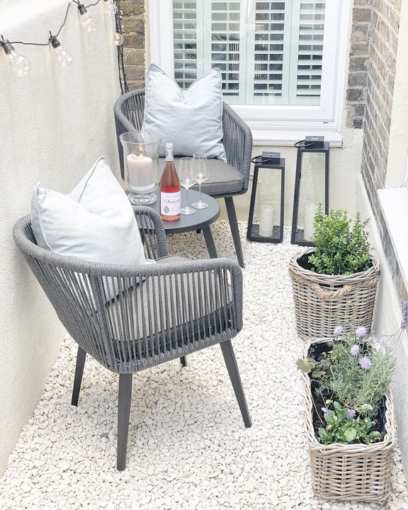 Product photograph of Gallery Outdoor Kenrick 2 Seater Bistro Tea Set Grey from Olivia's.