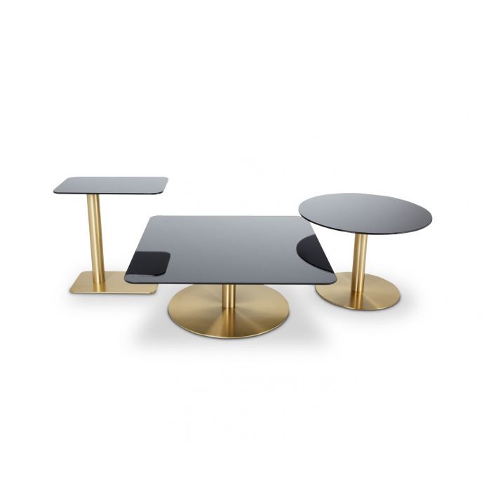 Product photograph of Tom Dixon Flash Table Brass Square Square from Olivia's.