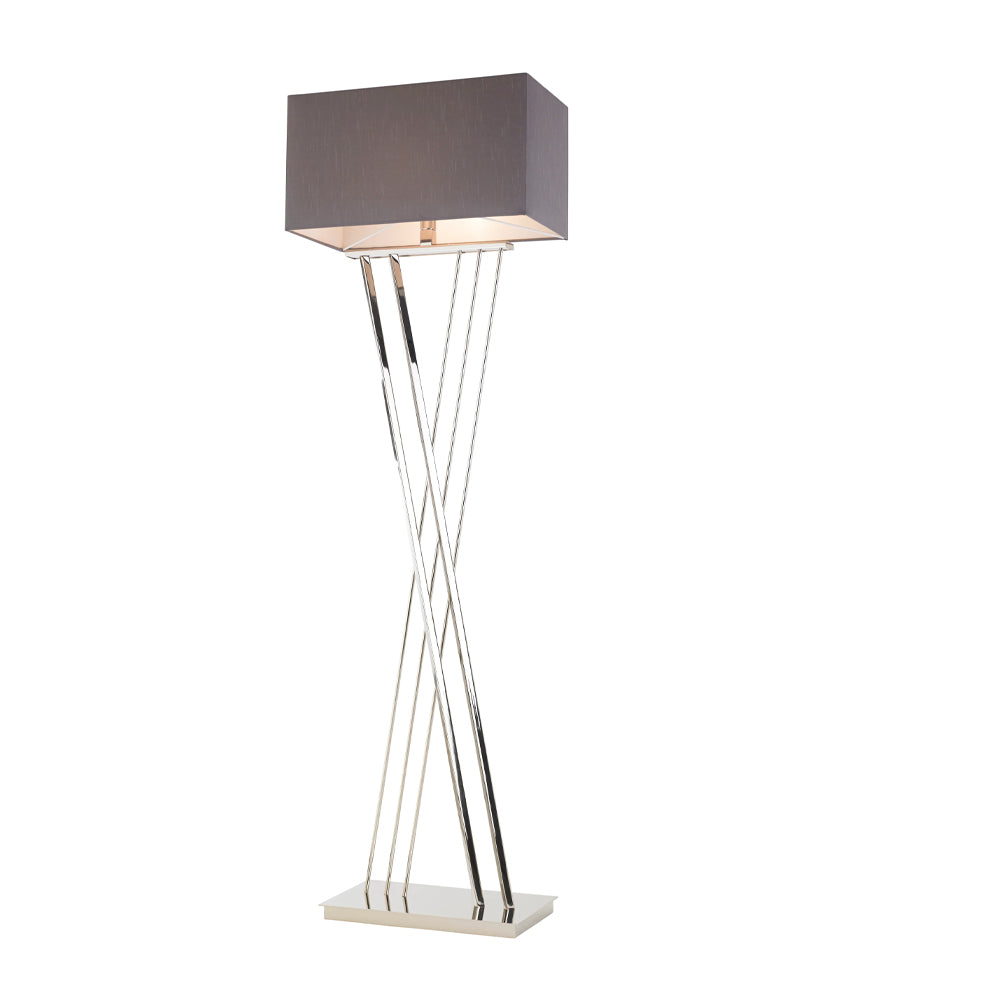 Product photograph of Rv Astley Roma Floor Lamp Nickel from Olivia's