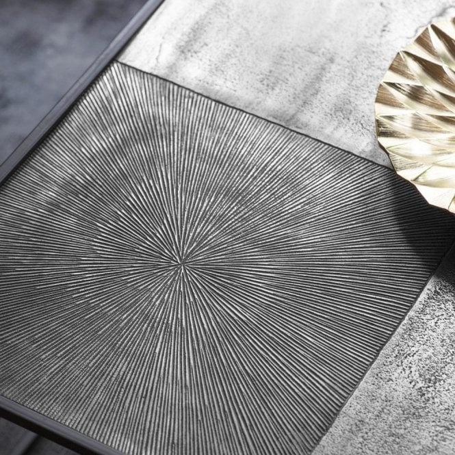 Product photograph of Gallery Interiors Hadston Coffee Table In Antique Silver from Olivia's.